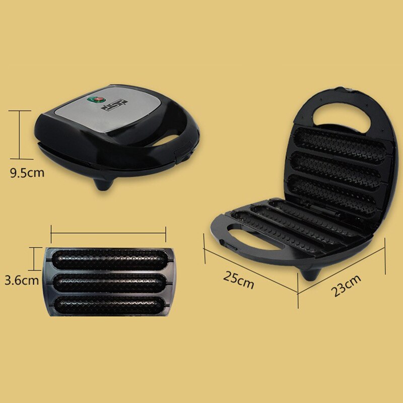 Elektrische Wurst Hersteller Automatische Mini Hund Brot Maschine Sandwich Eisen Toaster Backen Frühstück Pfanne Ofen EU Stecker