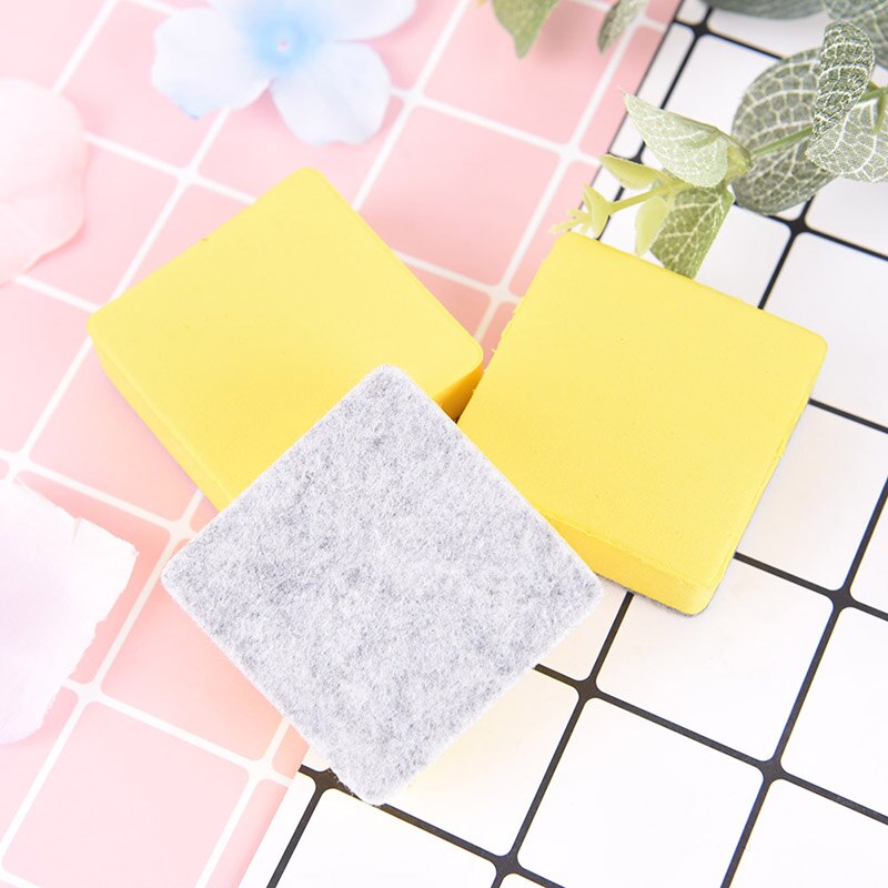 2 Pçs/lote Eraser Chalk Caneta Marcadora Blackboard Whiteboard Cleaner Seco Espuma Brushs Amarelo 5.2*5.2*2CM