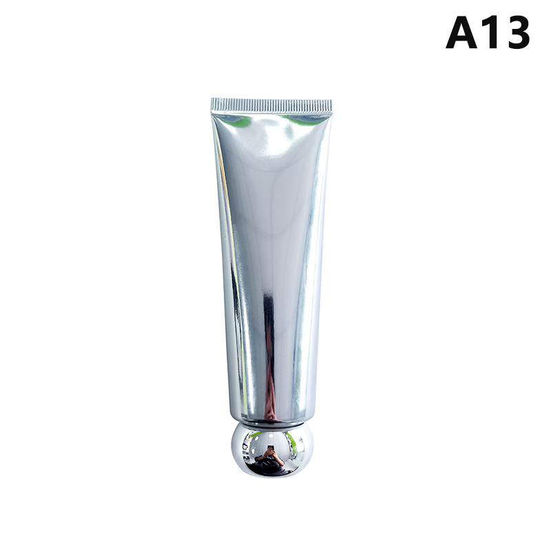 1Pcs Gold Silver Empty Refillable Plastic Soft Tubes Squeezable Bottle Cosmetic Container For Facial Cleaner Lotion Hand Cream: Clear