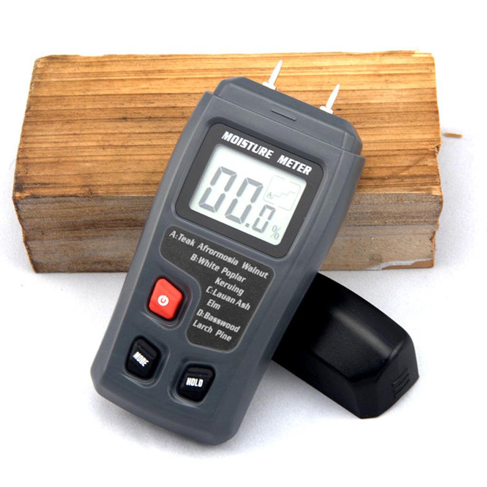 Digital Wood Moisture Meter Handheld LCD Moisture Tester Damp Moisture Tester Detector for Firewood Paper Humidity Measuring
