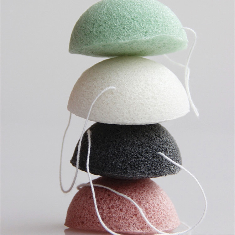4 Pcs Peeling Reinigen Konjac Spons Natuurlijke Konjac Konnyaku Bladerdeeg Gezicht Wassen Spons Esponja Maquiagem Make-Up Konjac