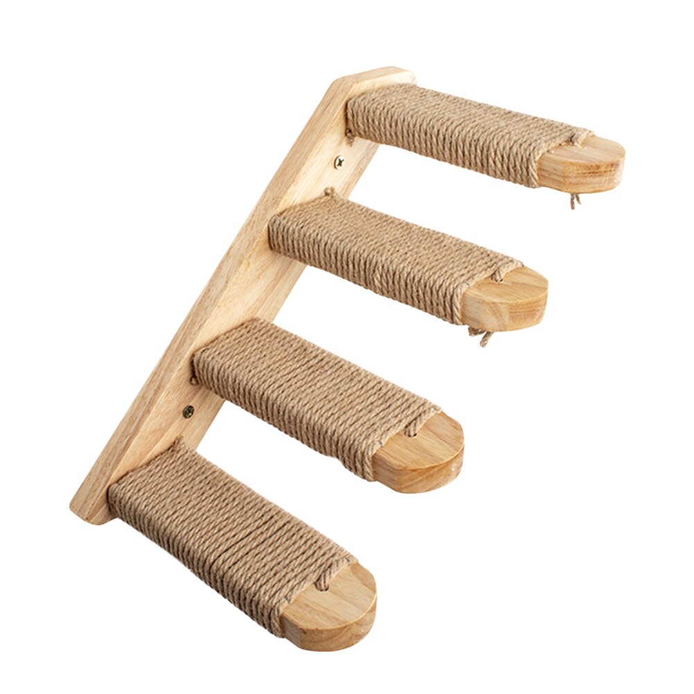 Cat Bridge Climbing Frame Wood DIY Pet Cat Tree House Bed Hammock Sisal Scratching Post Cat Furniture Cat Toy Wall Mounted: G