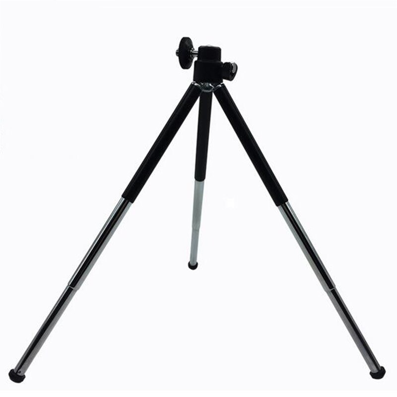Draagbare Flexibele Tripod Stand Mobiele Telefoon Uitschuifbare Monopod Selfie Stabilizer Stand Voor Mini Camera Met Telefoon Clip Houder: 30cm Stand Black