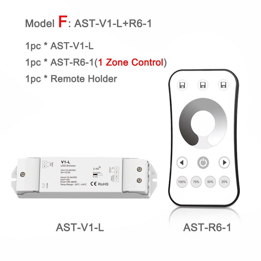 12V Led Dimmer Wifi Pwm Rf 2.4G Wireless Touch Remote Dc 24V 12V Smart Wifi dimmer Controller Voor Enkele Kleur Led Strip: Model F