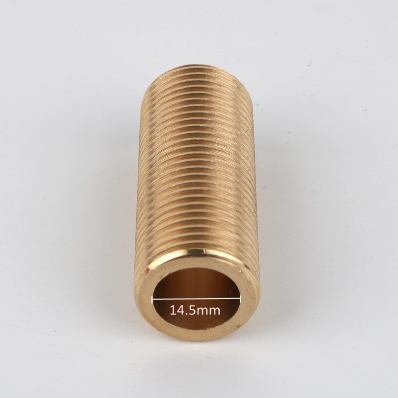 Messing utvendig gjenger rør 1/2 " fisketank forlenget skjøt ytre diameter 20mm kobling forlenget akvarium dreneringsgass kobling