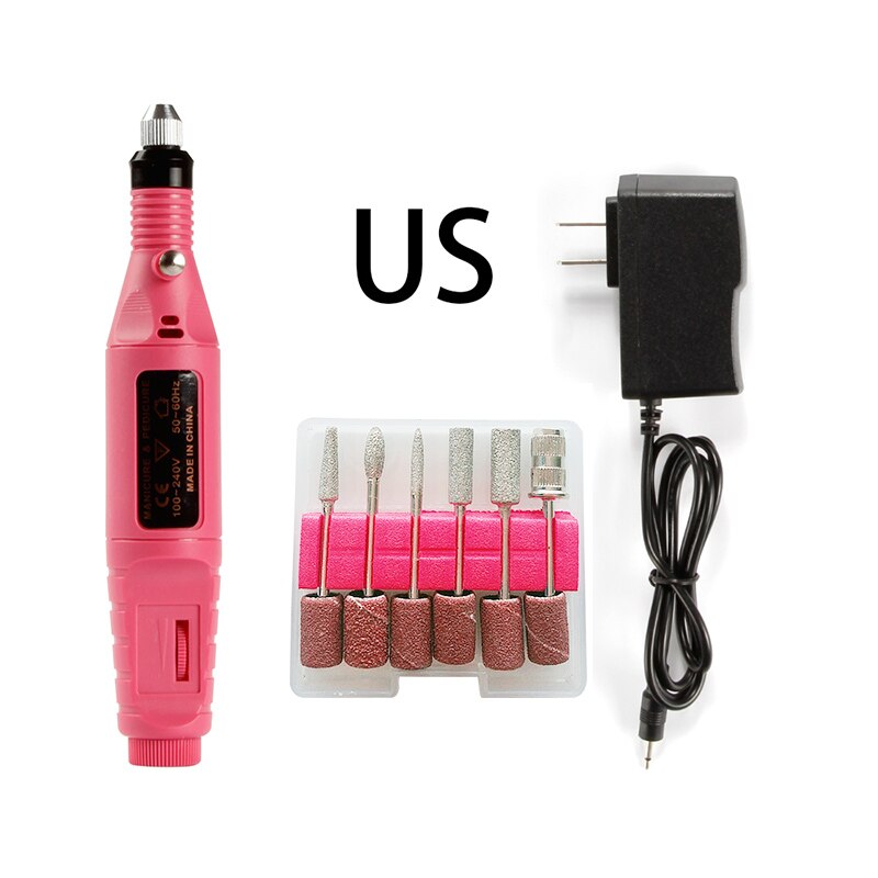 Apparecchi elettrici per Manicure Pedicure USB Macchina Del Trivello Del Chiodo Della Cuticola Remover Gel Unghie Artistiche Punte da Trapano Fresatura Rettifica Frese E Taglierine Per Micro SIM: GJ1451FUS