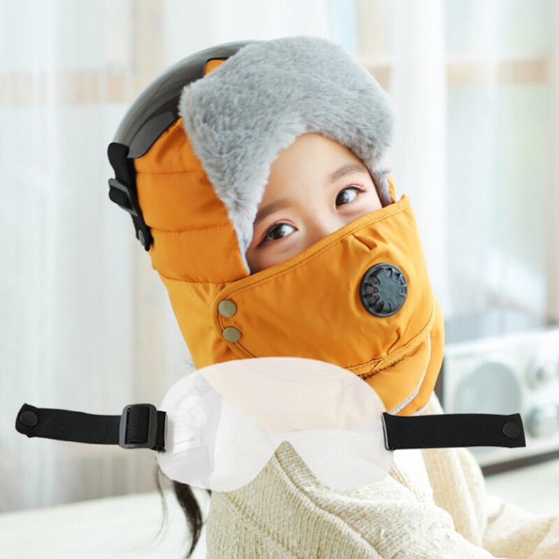 Women Neck Guard Leifeng Hat Outdoor Ski Windproof Winter Warm Earflap Unisex Face Scarf Snow Thick Windproof Riding Waterproof