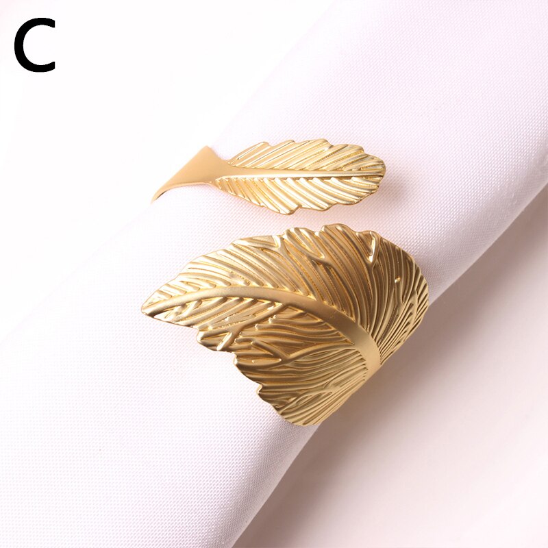 Anneau de serviette en plume créative, 1 pièce, porte-boucle, pour fête de mariage, maison, hôtel, décoration de Table: C
