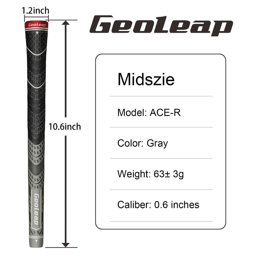 Geoleap golfgreb 13 stk / parti, rygrib ， multi sammensatte hybrid golfkølle greb, standard , 7 farve. fress: Grå