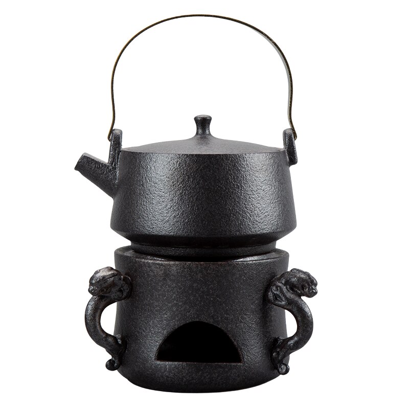 Zwart Aardewerk Japanse Water Ketel Fornuis Top Huishoudelijke Thermos Vintage Theepot Brouwen Wasserkocher Keukengerei AH50WK