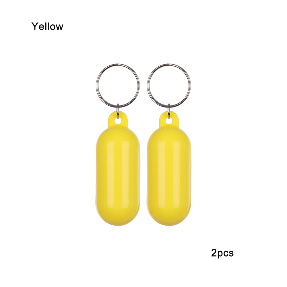 2Pcs Kayak Drijvende Sleutelhanger Spatbord Drijfvermogen Sleutelhanger Marine Zeilboot Float Canal Roeiboten Tool Water Sport Accessoires: Yellow 2PCS