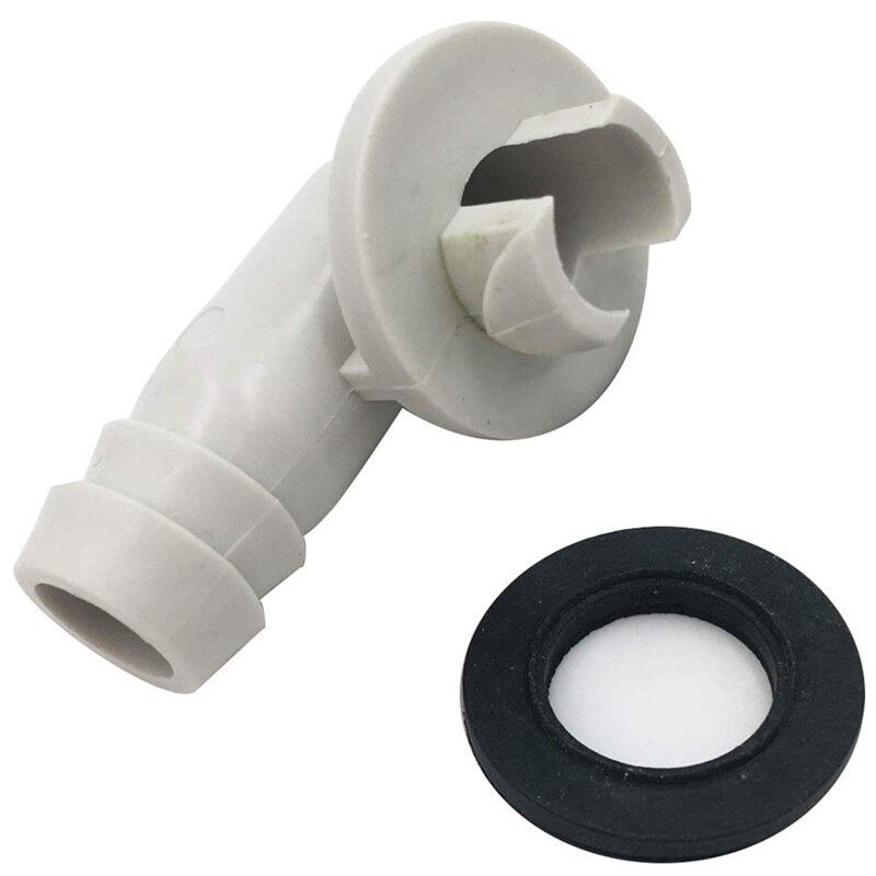 AD-Air Conditioner Ac Drain Hose Connector Elbow Fitting with Rubber Ring for Mini-Split Units and Window Ac Unit 3/5 Inch(15Mm)