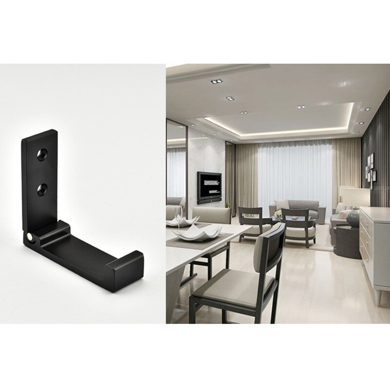 Gancho plegable de Metal para chaqueta, gancho retráctil para montar en la pared, 6 uds.