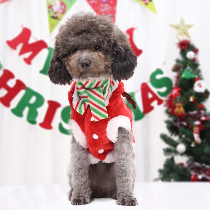 Jule hundetøj bomuld kæledyr tøj hættetrøjer til små mellemstore hunde frakke år hvalp hund kostume chihuahua kæledyr