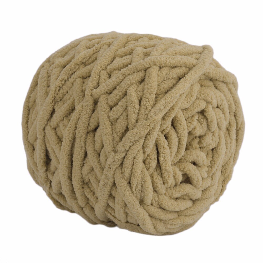DIY Sjaal Trui Handdoek Dikke Garen 95g 7mm Diameter Breien Chunky Badstof Garen Bal Kaki Kleur