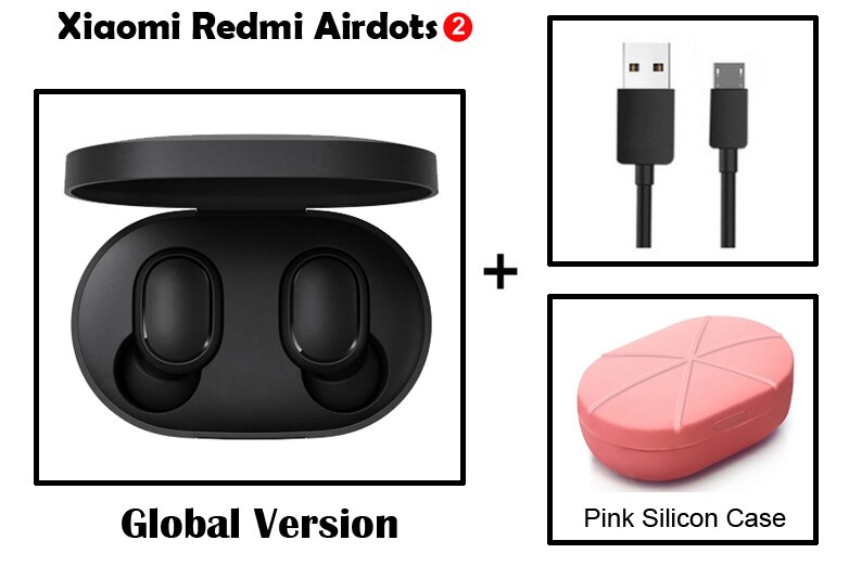 Xiaomi redmi airdots 2 trådløse bluetooth øretelefoner in-ear stereo øretelefoner ture trådløse øretelefoner: Gadd kabel pcase