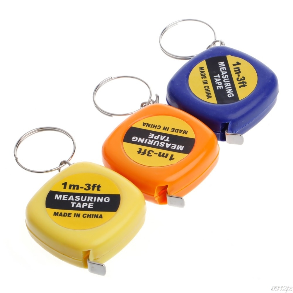 1m/3 pies regla retráctil fácil, cinta métrica Mini Portable Pull llavero de regla Regla cinta medidas herramientas