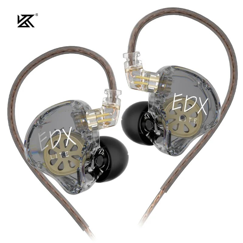 KZ EDX Lite HIFI Bass Earphones Stereo Music Earbuds In Ear Monitor Stage Live Headphones Gaming Sports Headset: WHITE