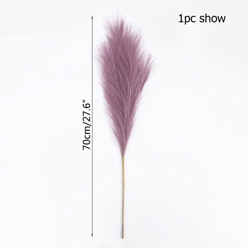 5pcs 70cm Artificial Plant Pampas Grass Polyester Silk Flowers Grass for Home Decor Wedding Decoration Table Centerpieces Plants