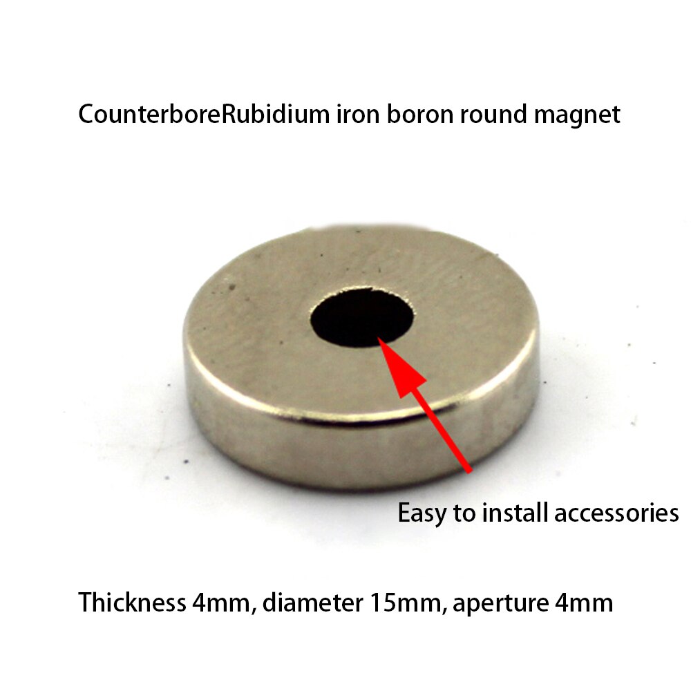 NdFeB round magnet 4 * 15mm (with holes) model magnetite round magnet with M4 countersunk hole