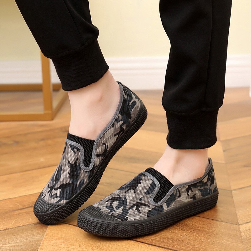 Chaussures de Camouflage classiques à enfiler pour hommes, chaussures antidérapantes, confortables, légères, à la , pour homme, grande taille, collection chaussures décontractées
