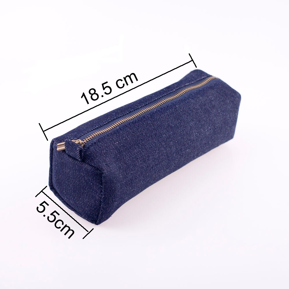 Large Capacity Pencil Case Pen bag Canvas pen pouch Denim pencilcase Pencil Box Stationery School Supplies