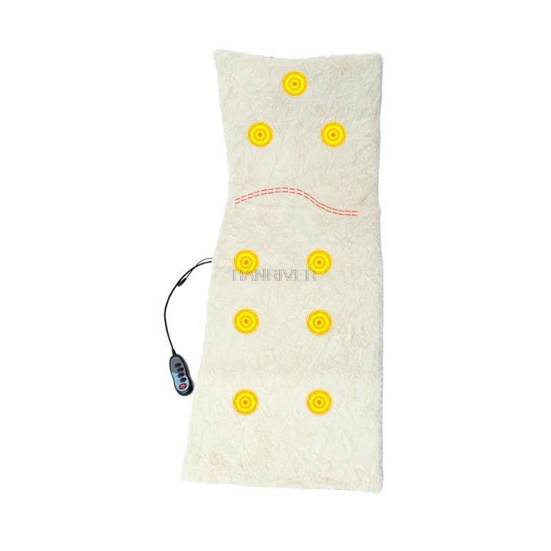 Comfortabele Body Vibration Massage Kussen Vouwen Multifunctionele Warmte Nek Lumbale Wervelkolom Stimulator Massage Matras