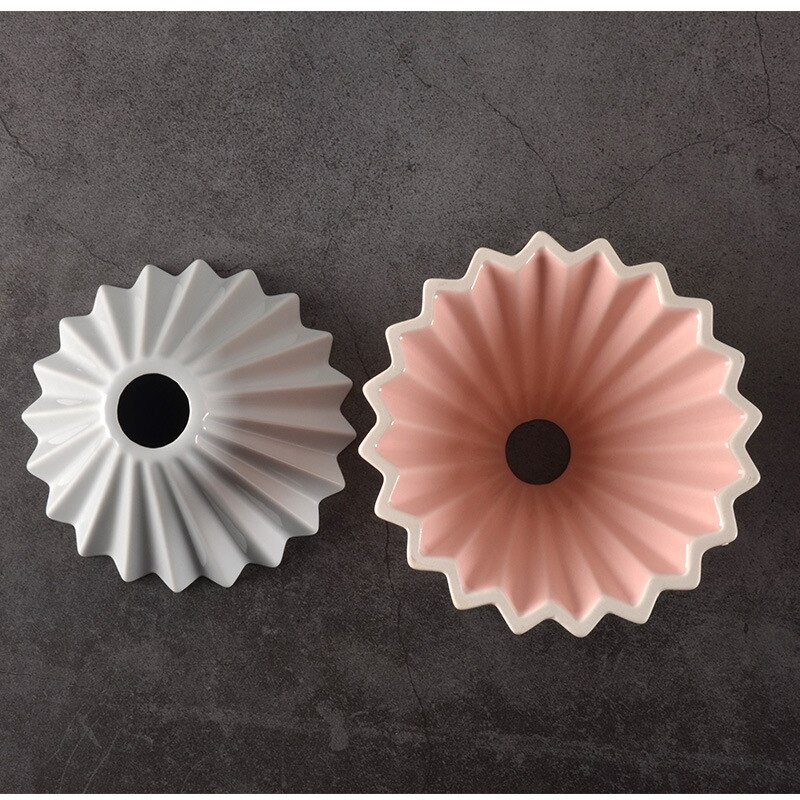 Blomster keramisk kaffekopp espresso kaffefilter kopp origami filter kopper  v60 trakt drypp hånd kopp filtre kaffe tilbehør