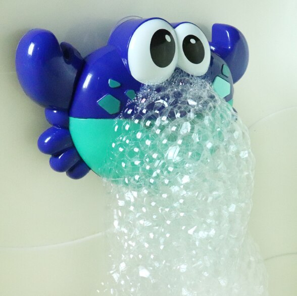 Krabben blasiert blasen maschine Baby badewanne freundlicher baden Baby Schlecht baden wasser spielzeug: Blau