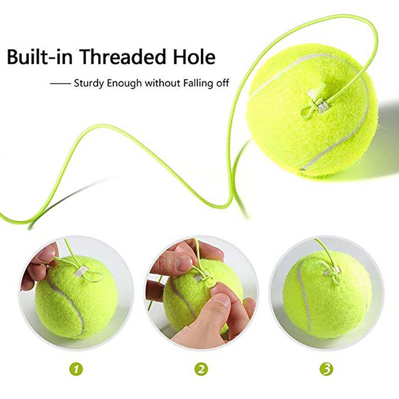 Tennis Ball Trainer Self-study Baseboard Player Training Aids Practice Tool Supply With Elastic Rope Base