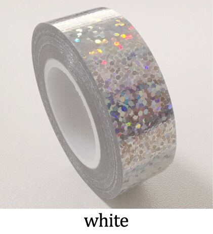 15 Mm X 5 M/Roll Afplakband Sticky Decoratief Papier Tape Set Diy Decoratie Kantoorbenodigdheden Plakboek: WHITE