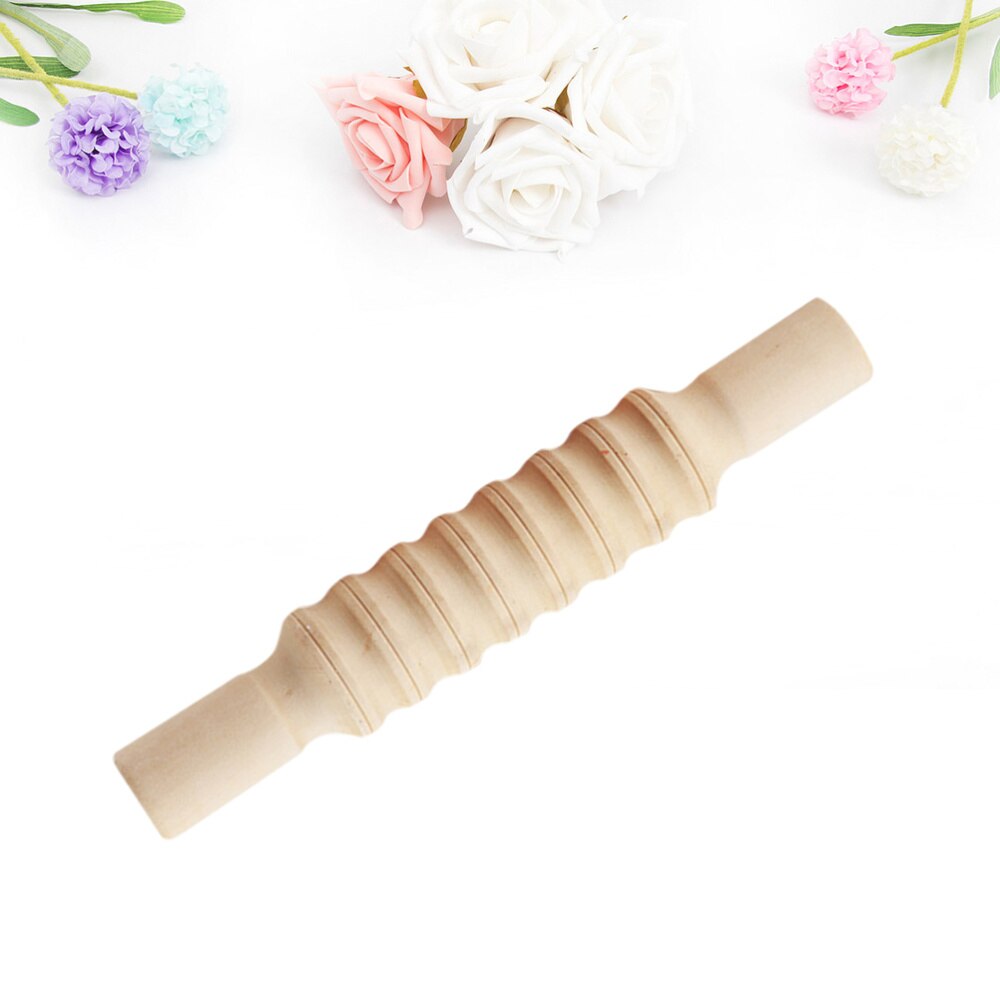 Pottery Clay Roller Clay Rolling Rod Mud Rolling Stick Ceramic Craft Tool (Stripe )