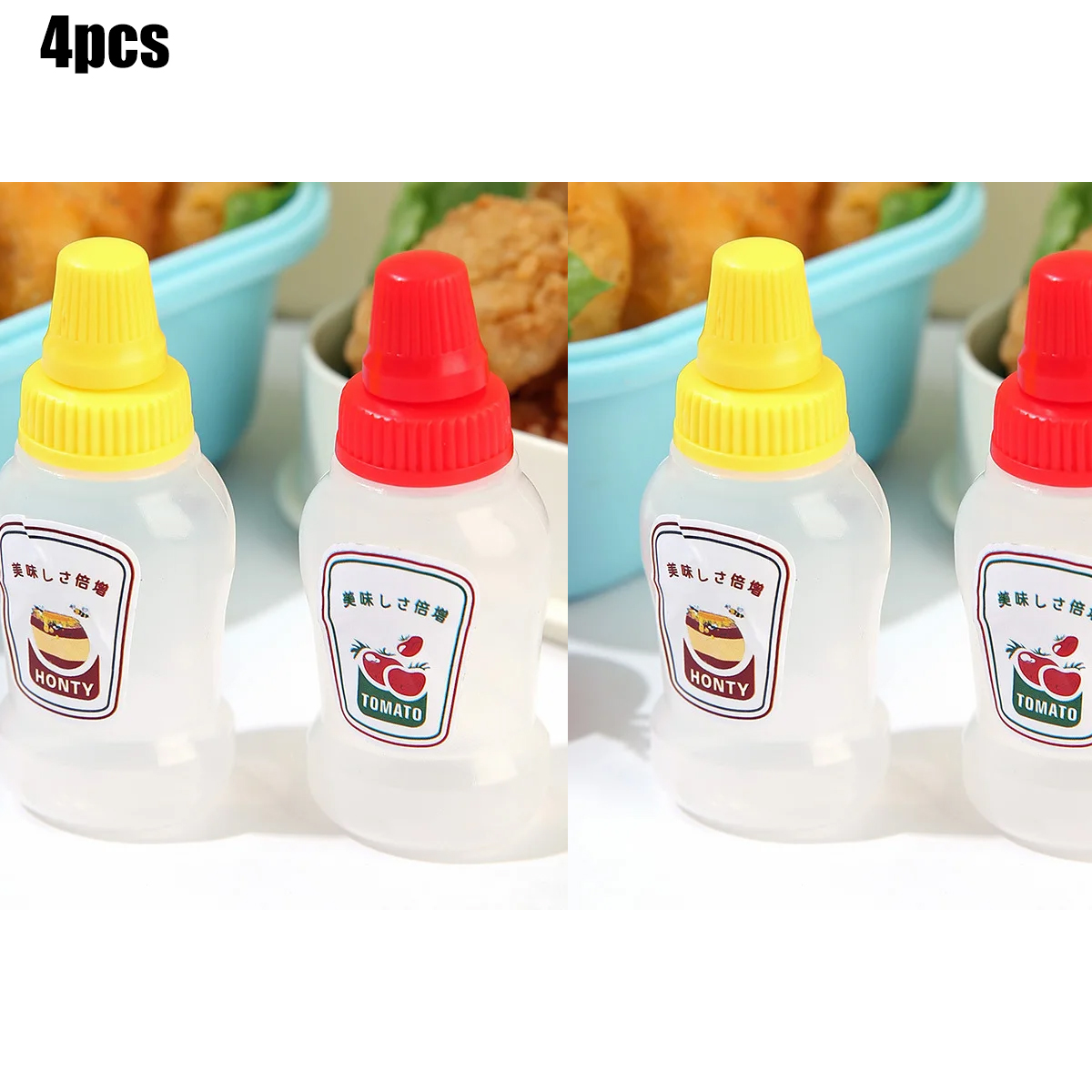 Lunch Bento Soy Sauce Box Container with Dropper Cute Plastic Condiment Dispenser Mini Salad Tomato Sauce Bottle: VIOLET/紫罗兰