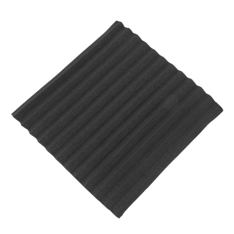 12 Pcs Black Acoustic Panels Soundproofing Foam Acoustic Tiles Studio Foam Sound Wedges 2.5 x 30 x 30cm