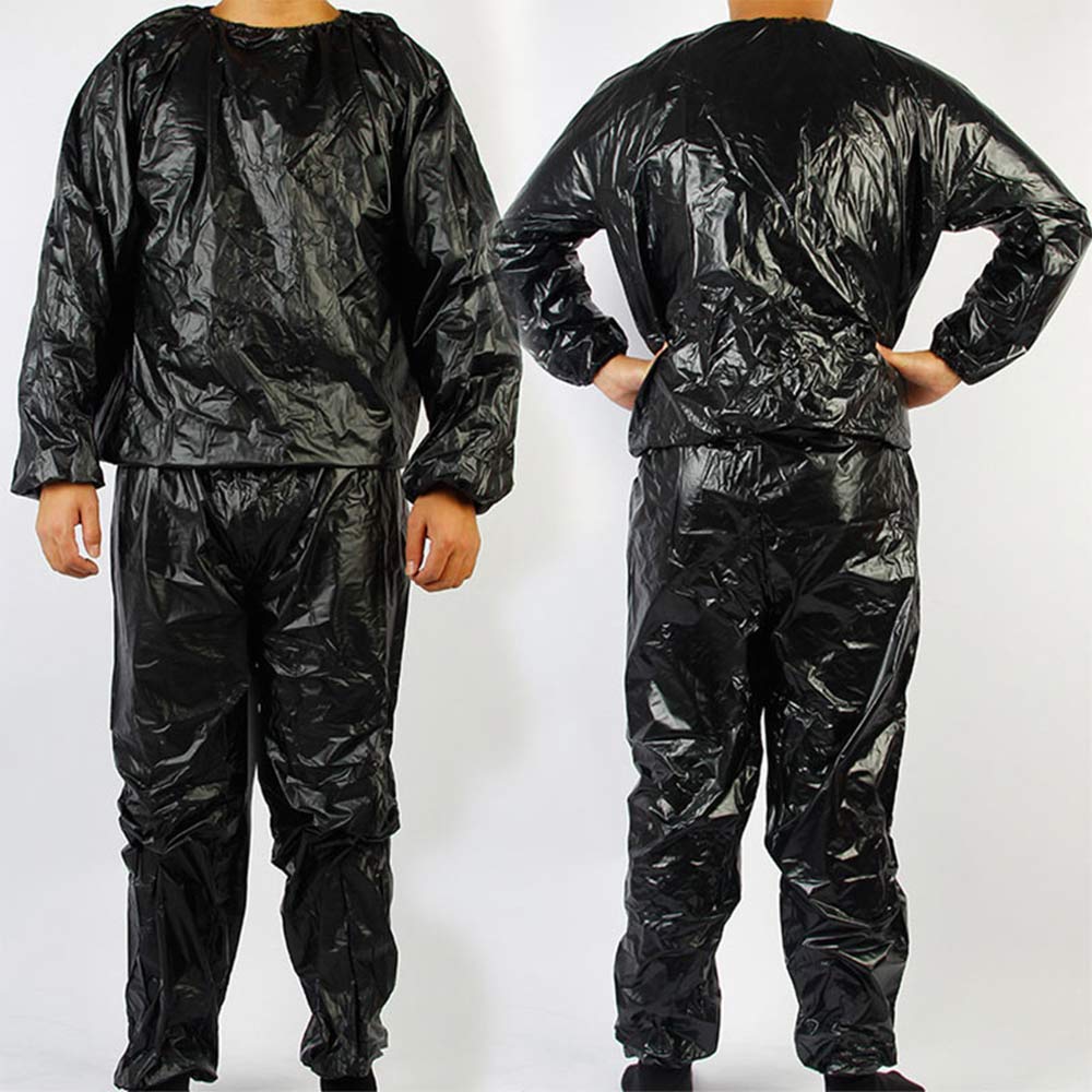 Sauna Suit Heavy Duty Fitness Gewichtsverlies Zweet Sauna Pak Oefening Gym Anti-Rip Zwart Zweet Sauna Pak Oefening gym Anti-Rip