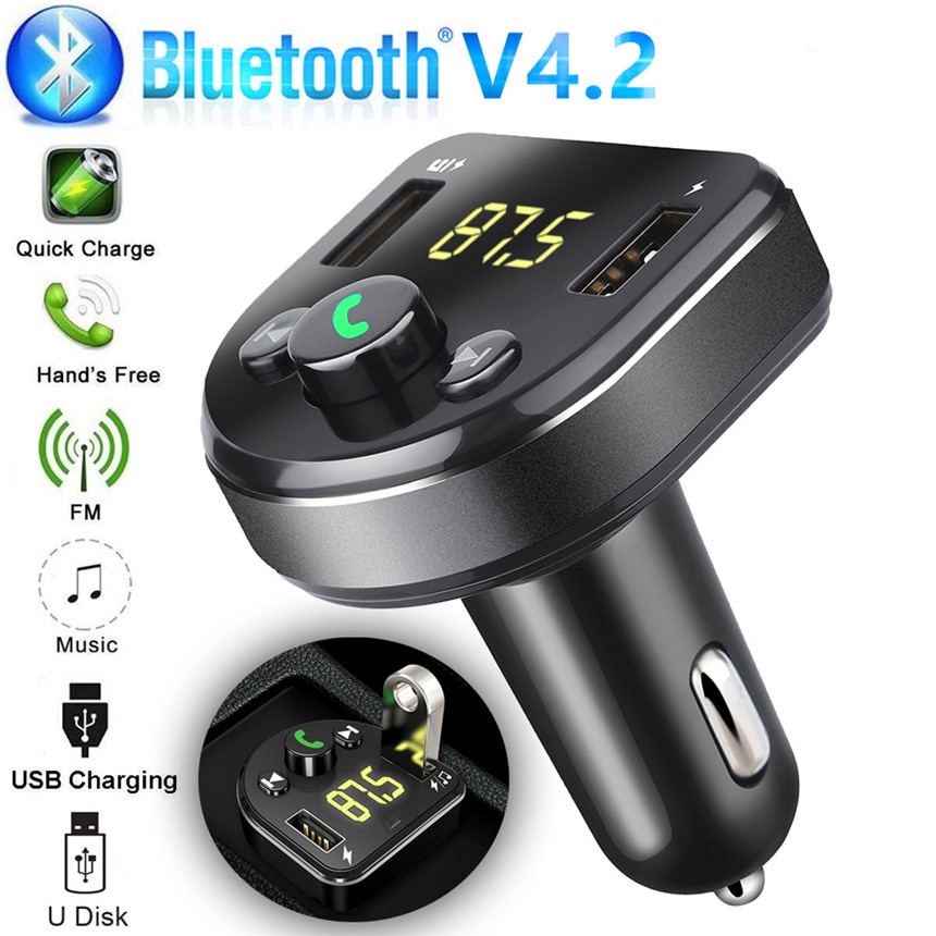 CARPRIE Bluetooth Auto USB Lader Fm-zender Draadloze Radio Adapter MP3 Speler