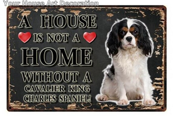 Noir blanc animaux chien métal signe étain affiche une maison Doberman doré Labrador décor à la maison barre mur Art peinture 7.8x11.8 pouces