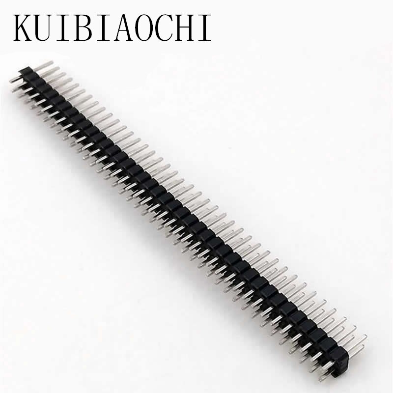 thumbnail image 2 of 5Pcs 2.54mm Pitch 2x40 Pin Double Row Straight Male Pin Header Strip 2 of 5