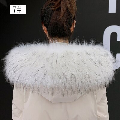 17X80Cm Winter Faux Fur Unisex Jas Trui Sjaals Kraag: 7