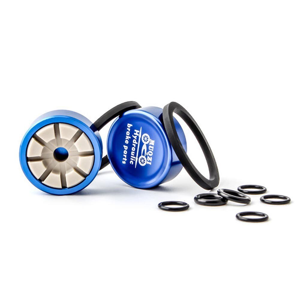 Repuestos para pinza de freno hidráulica de pistón de titanio para bicicleta Shimano XT/M785 / M8000/SLX675, piezas de freno universal para bicicleta #0814g30: Azul