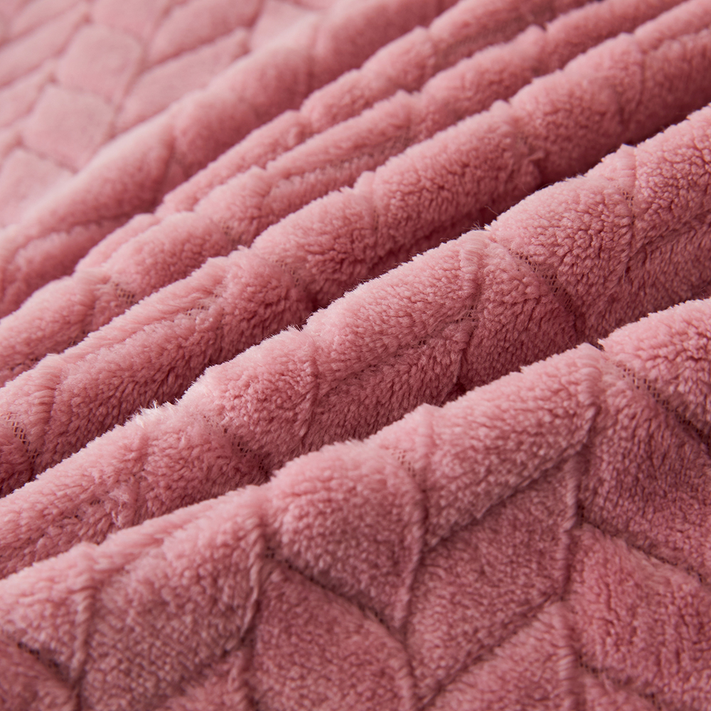 Solid Color Flannel Blanket Bedspread for Air-Condition Room with Machine Washable Faux Fur Sofa Cover Soft Plaid Blankets