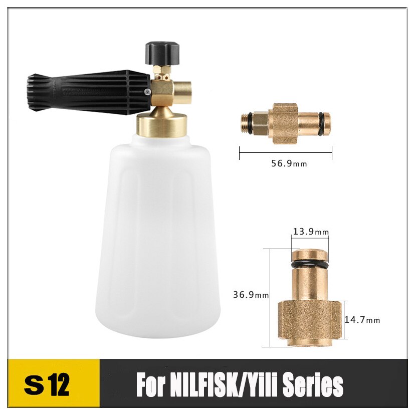 2l pistolets de nettoyage à pression, lance à mousse pour neige, canon à mousse, jet de lavage à dégagement rapide avec buses de pulvérisation pour karcher/bosch/lavor 4000 psi: Violet
