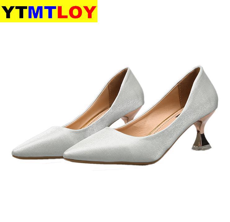 High Heels Women Pumps Pointed Toe Work Pump Stiletto Woman Shoes Wedding Office Career Spike Heels Summer Casual: Sky Blue / 35