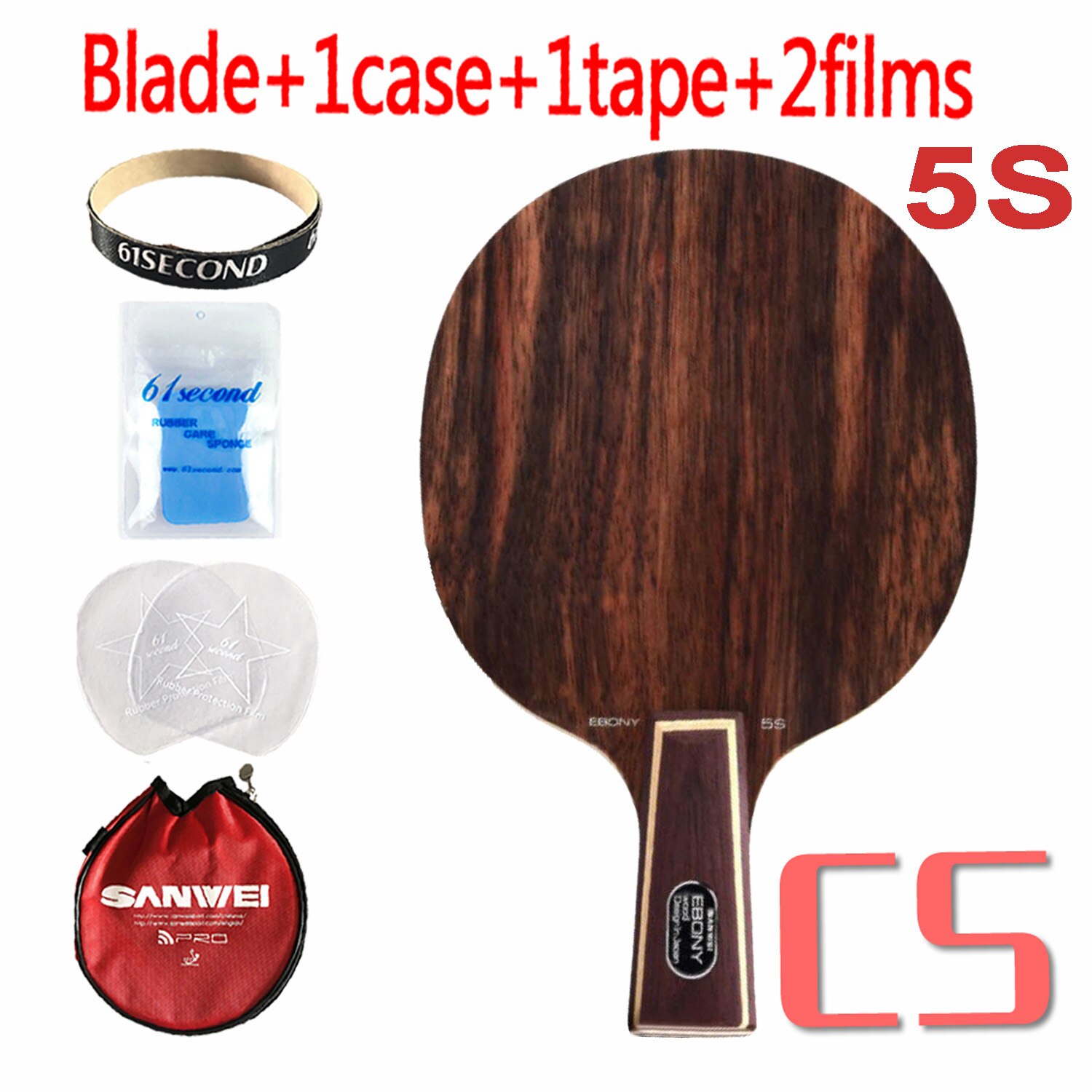 Original Sanwei H5s H7s Table Tennis Racket Ping Pong Blade Bat: H5S CS with YRM