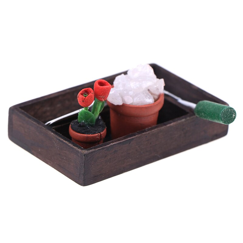 1 Set 1/12 Dollhouse Miniature Accessory Simulation Horticulture Box Farming Tools Model Garden Tools Kids Pretend Play Toy