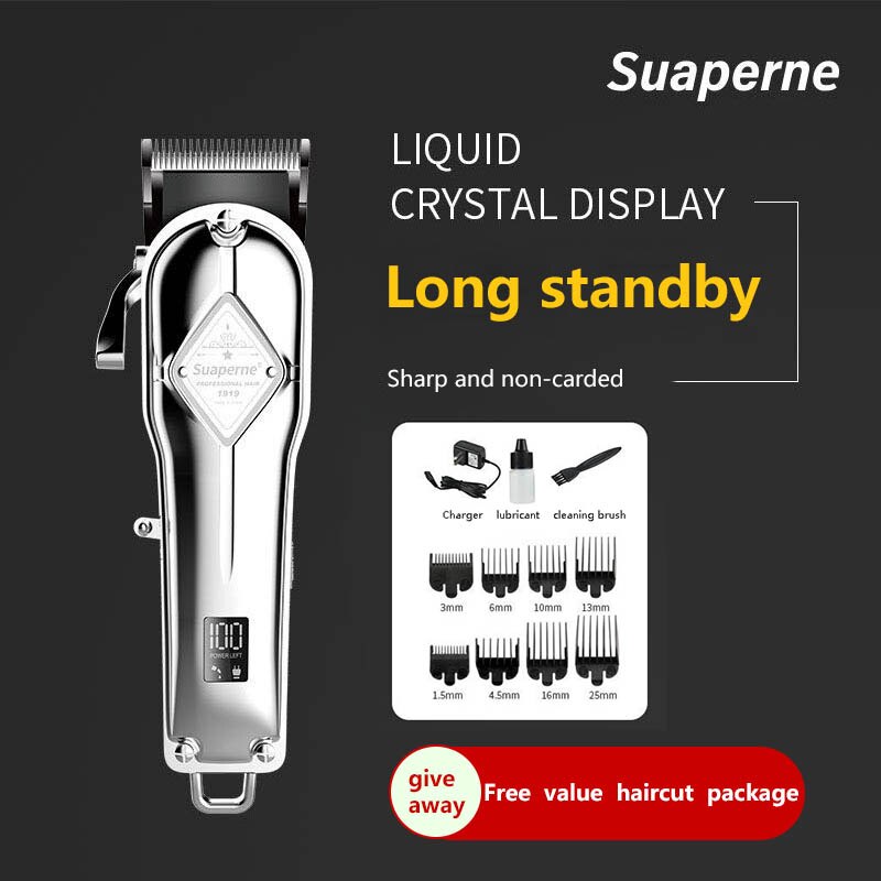 Professional Hair Clippers Hair Trimmer Men's Basic Barber Set Mains Trimmer Shaver Cutter Rechargeable Electric Hair Clipper