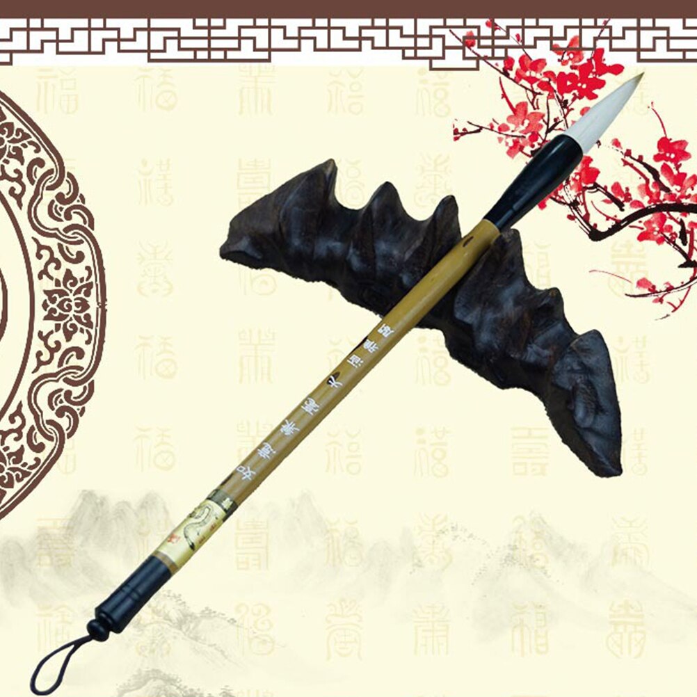 3Pcs Excellent Wolf Hair Chinese Caligraphy Kanji Japanese Sumi Drawing Brush Chinese Calligraphy Brush Pen Set (Size S M L)
