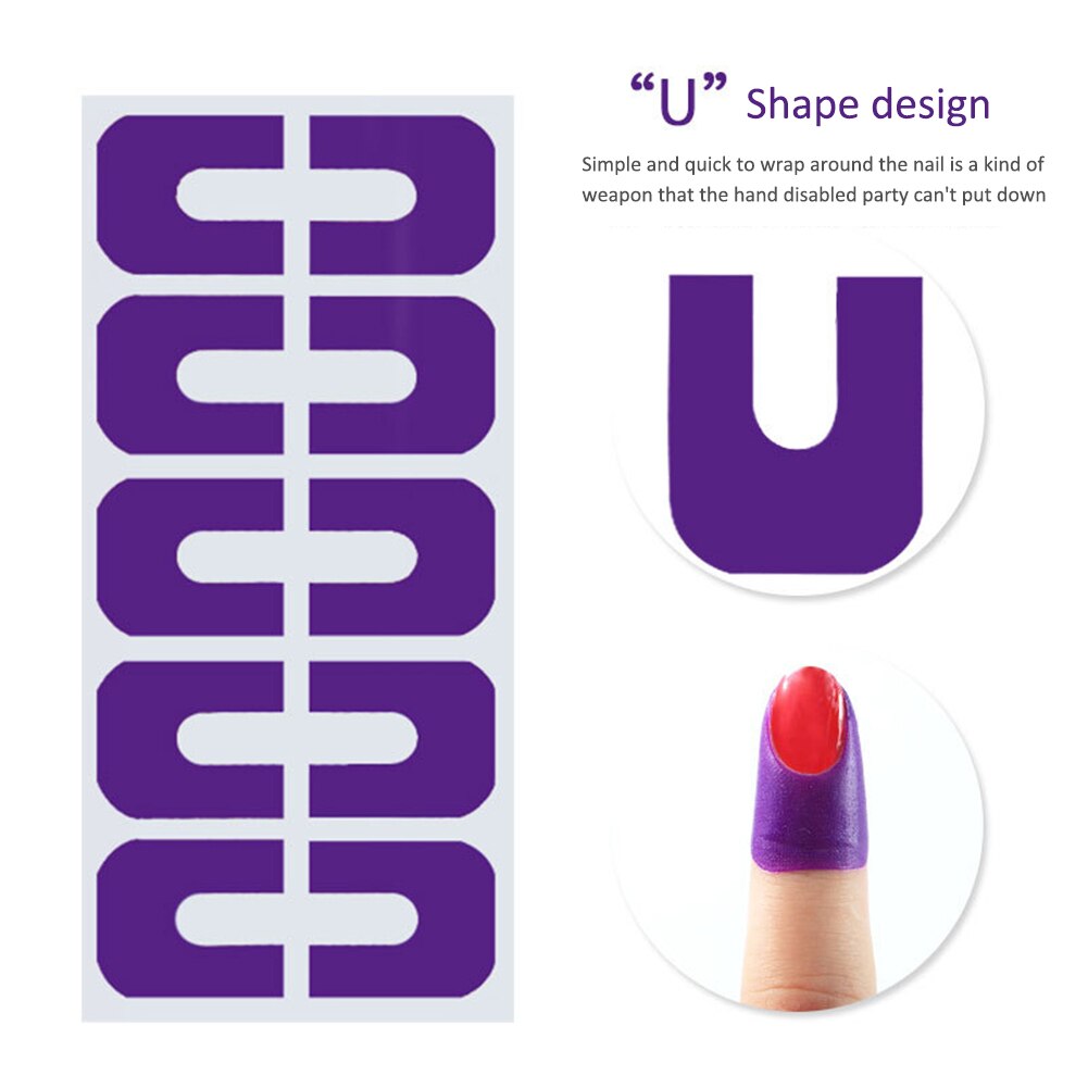 Décoller le ruban protecteur d'ongle résistant aux déversements en forme de U vernis à ongles anti-déversement vernis protecteur autocollants peinture
