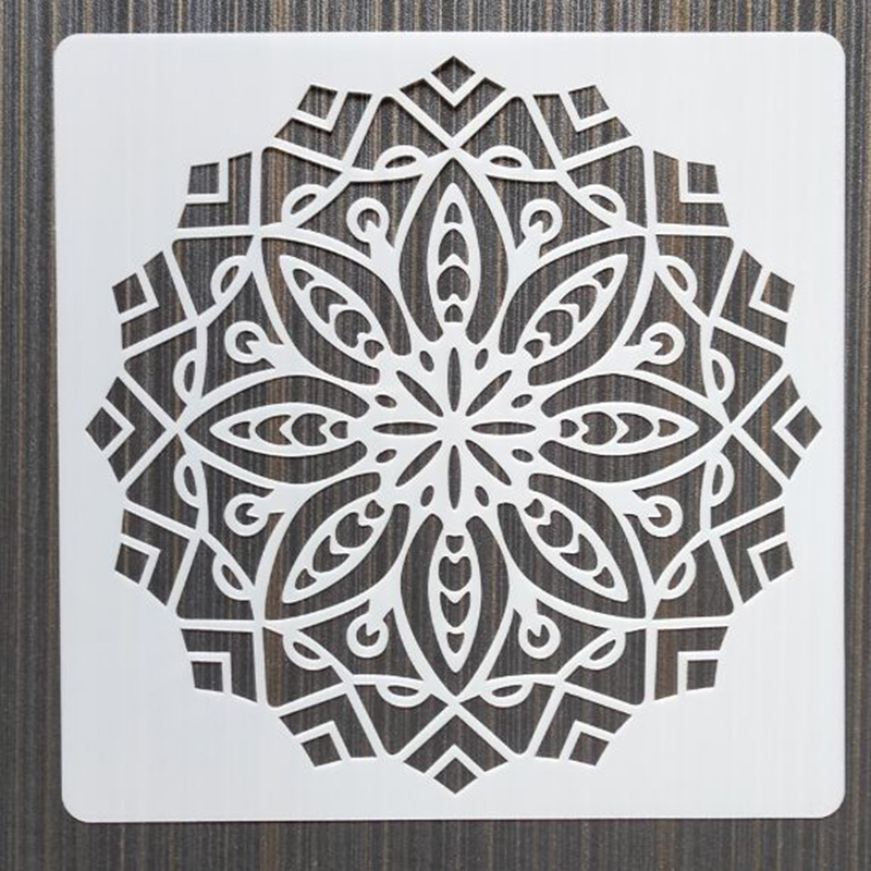 1 sztuk 15*15Cm prostokąt DIY Layering szablony malowanie ścian meble kolorowanka szablony do albumu szablon do dekoracji: C32