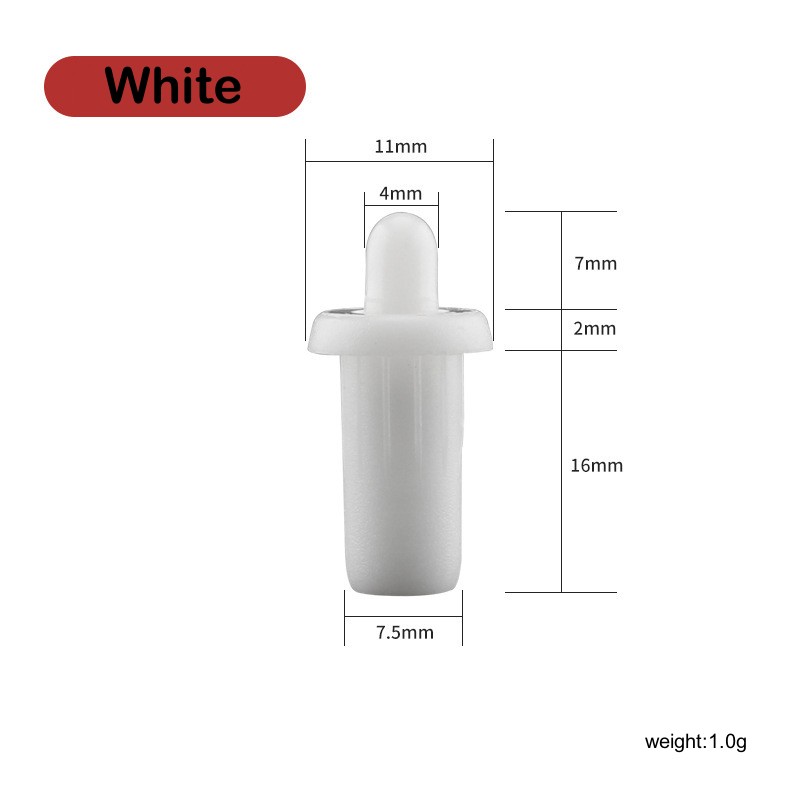 10PCS Spring Loaded Replacement Pins For Door And Shutter Central Axis Shaft Connector Furniture Hardware Accessories: Greyish Brown